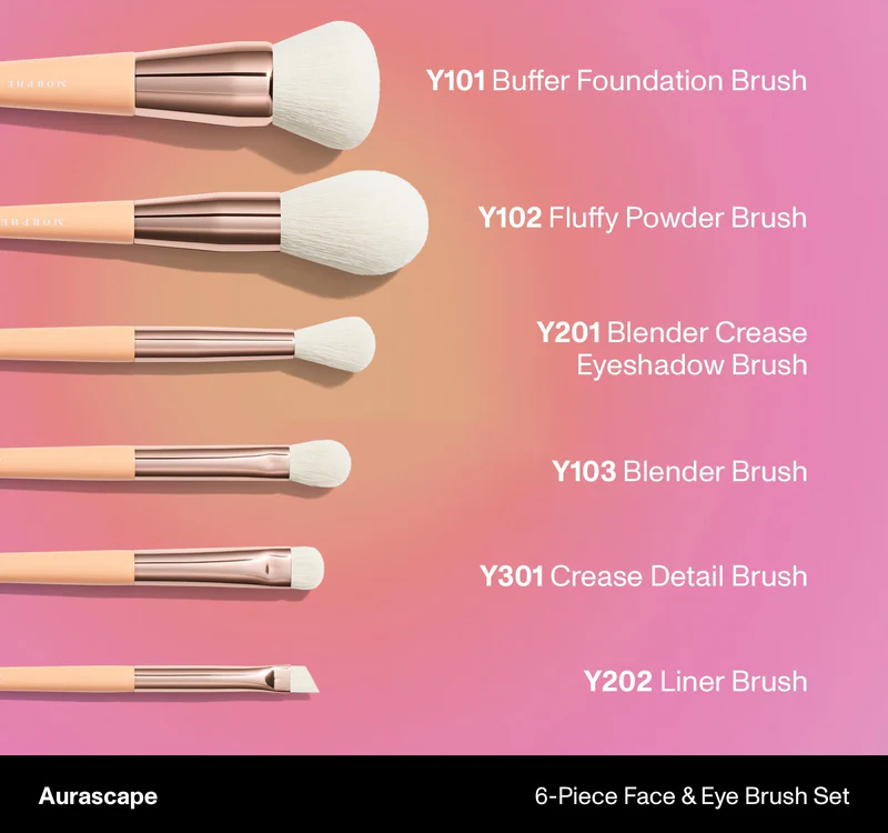 Morphe Aurascape 6-Piece Face & Eye Travel Brush Set